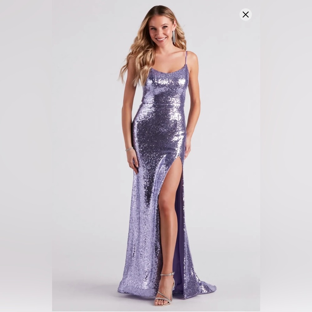 Purple Sequin Gown